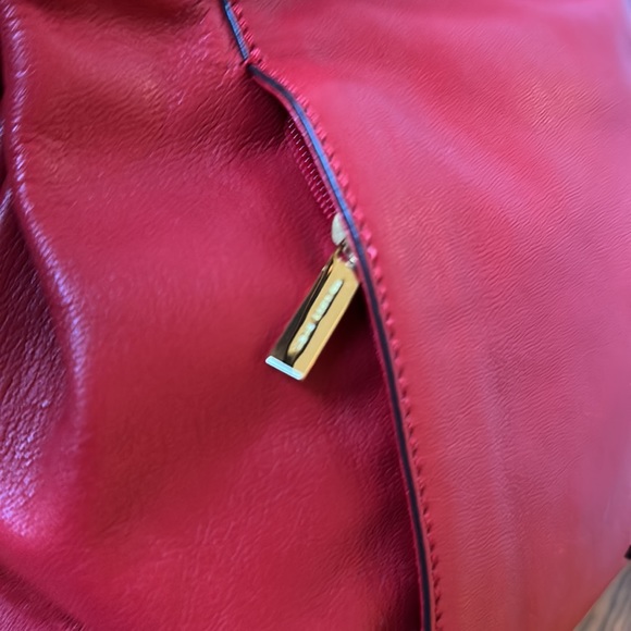 Red leather Michael Kors bag in immaculate condition. - Picture 4 of 10